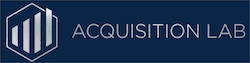 Logo for Acquisition Lab featuring a hexagon with three vertical bars inside, resembling a bar graph, next to the text “ACQUISITION LAB” on a dark blue background. Logo for Acquisition Lab featuring a hexagon with three vertical bars inside, resembling a bar graph, next to the text “ACQUISITION LAB” on a dark blue background.