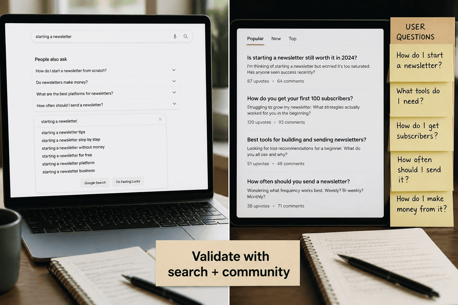 Browser SERP with People Also Ask and community threads for discovering topical map subtopics